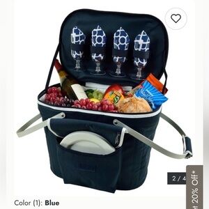 Picnic at Ascot Collapsible Picnic Basket Cooler for Four